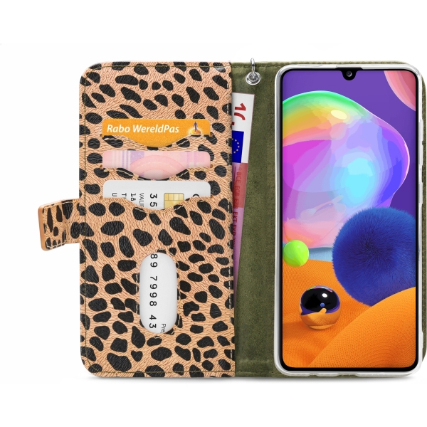 Mobilize 2In1 Gelly Zipper Case Samsung Galaxy A31 Olive/Leopard - Afbeelding 3