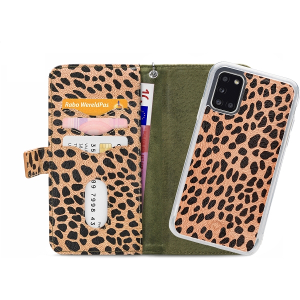 Mobilize 2In1 Gelly Zipper Case Samsung Galaxy A31 Olive/Leopard - Afbeelding 4