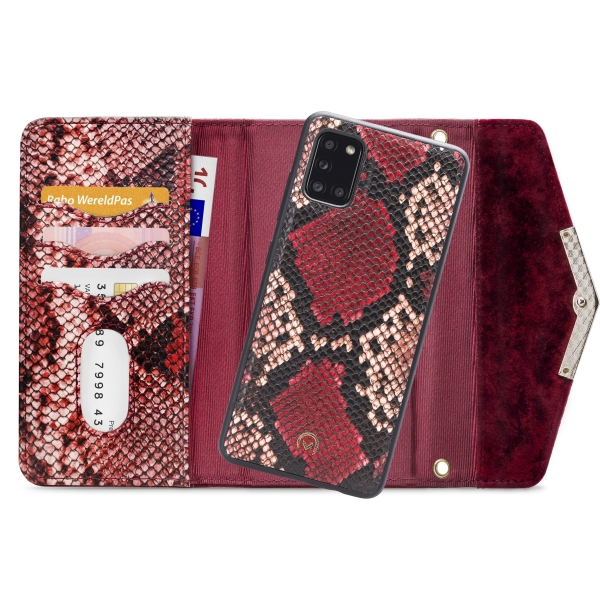 Mobilize 2In1 Gelly Velvet Clutch For Samsung Galaxy A31 Red Snake - Afbeelding 4
