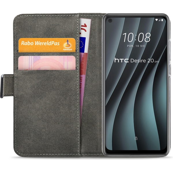 Mobilize Classic Gelly Wallet Book Case Htc Desire 20 Pro Black - Afbeelding 4