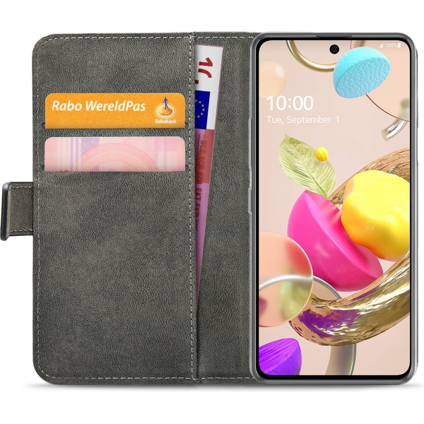Mobilize Classic Gelly Wallet Book Case Lg K42 Black - Afbeelding 4