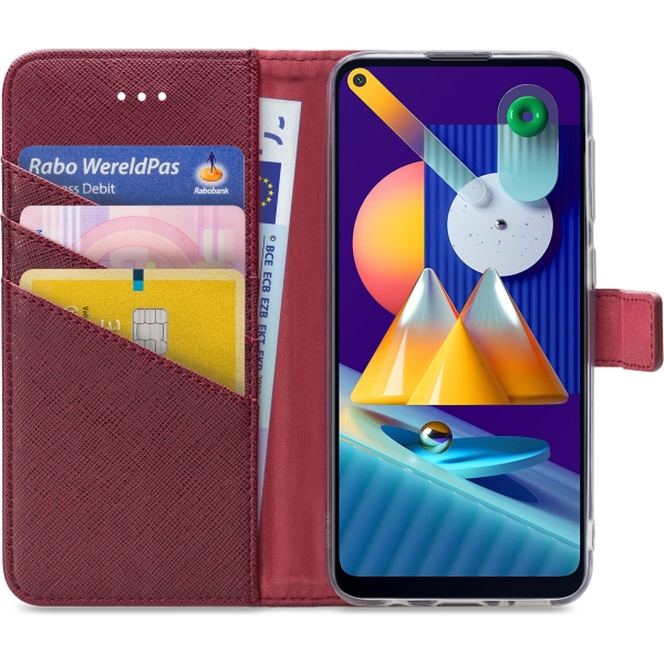 My Style Flex Wallet For Samsung Galaxy M11 Bordeaux - Afbeelding 3