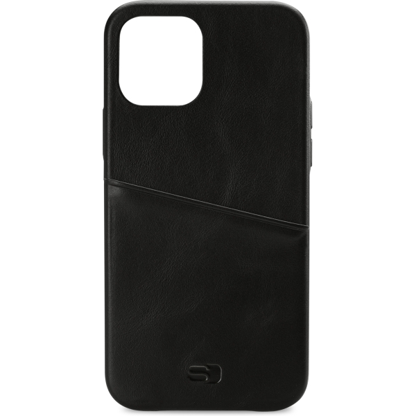 Senza Pure Leather Cover With Card Slot Apple Iphone 12 Mini Deep Black