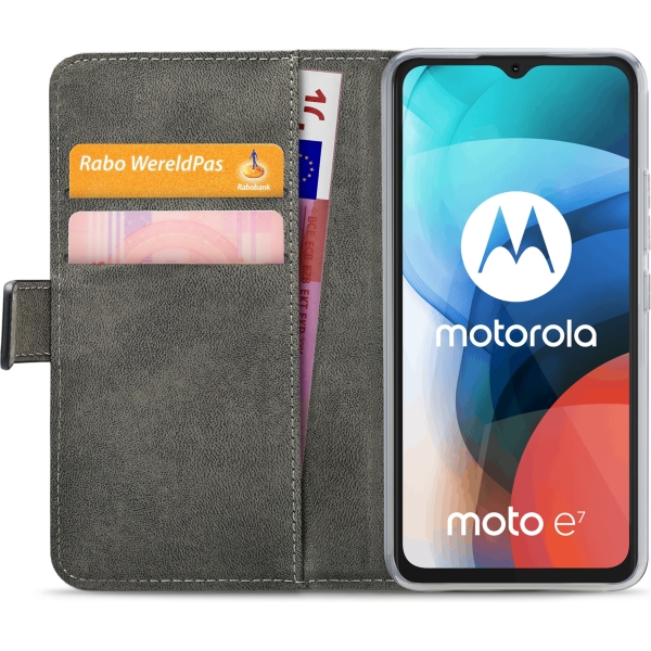 Mobilize Classic Gelly Wallet Book Case Motorola Moto E7 Black - Afbeelding 4