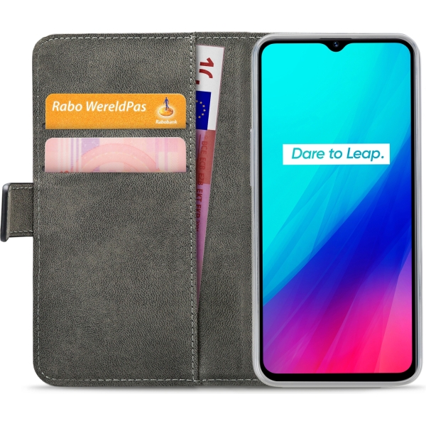Mobilize Classic Gelly Wallet Book Case Realme C3 Black - Afbeelding 4