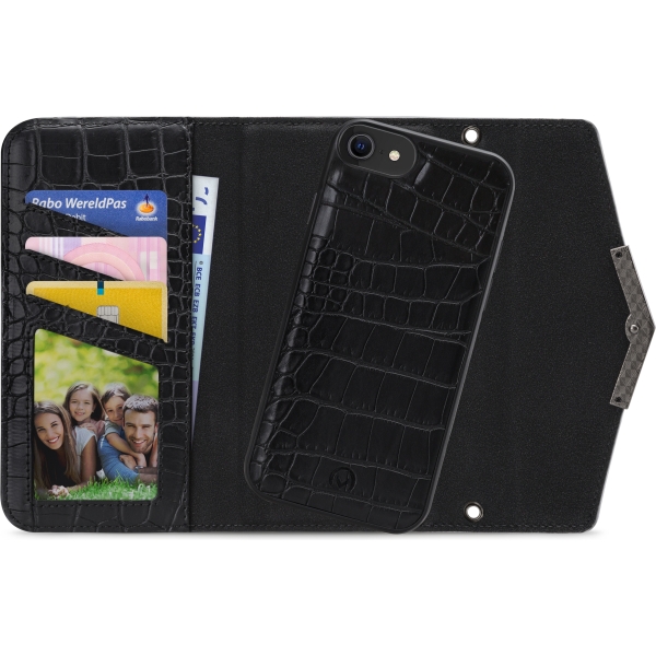 Mobilize 2In1 Elegant Magnet Clutch Apple Iphone 6/6S/7/8/Se (2020/2022) Black Croco - Afbeelding 2