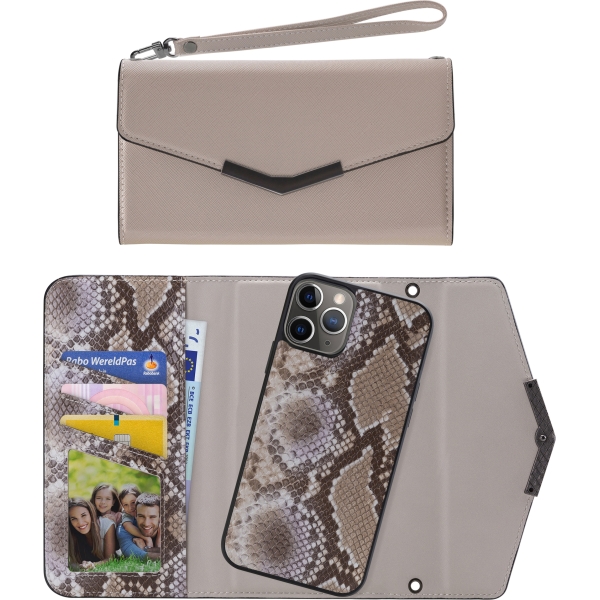Mobilize 2In1 Elegant Magnet Clutch Apple Iphone 11 Pro Beige Snake