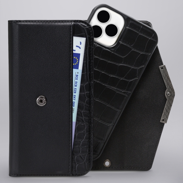 Mobilize 2In1 Elegant Magnet Clutch Apple Iphone Xr/11 Black Croco - Afbeelding 7