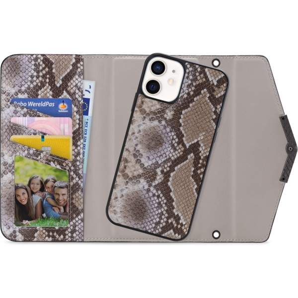 Mobilize 2In1 Elegant Magnet Clutch Apple Iphone 12 Mini Beige Snake - Afbeelding 2