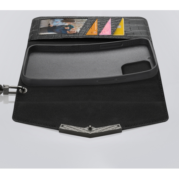Mobilize 2In1 Elegant Magnet Clutch Apple Iphone 12/12 Pro Black Croco - Afbeelding 10