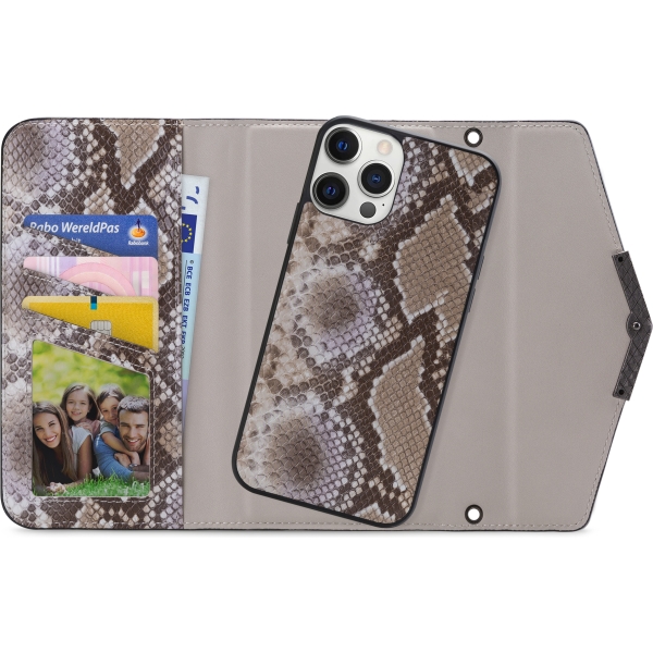 Mobilize 2In1 Elegant Magnet Clutch Apple Iphone 12 Pro Max Beige Snake - Afbeelding 2