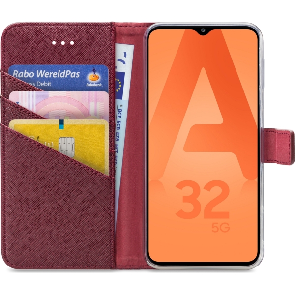 My Style Flex Wallet For Samsung Galaxy A32 5G Bordeaux - Afbeelding 3