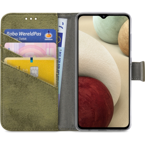 My Style Flex Wallet For Samsung Galaxy A12/M12 Olive - Afbeelding 3