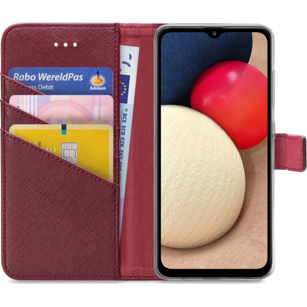 My Style Flex Wallet For Samsung Galaxy A02S Bordeaux - Afbeelding 3