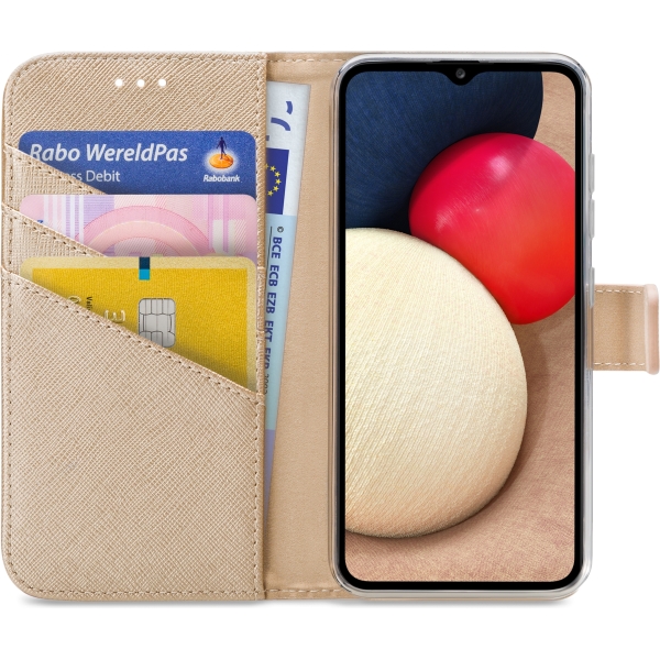 My Style Flex Wallet For Samsung Galaxy A02S Gold - Afbeelding 3