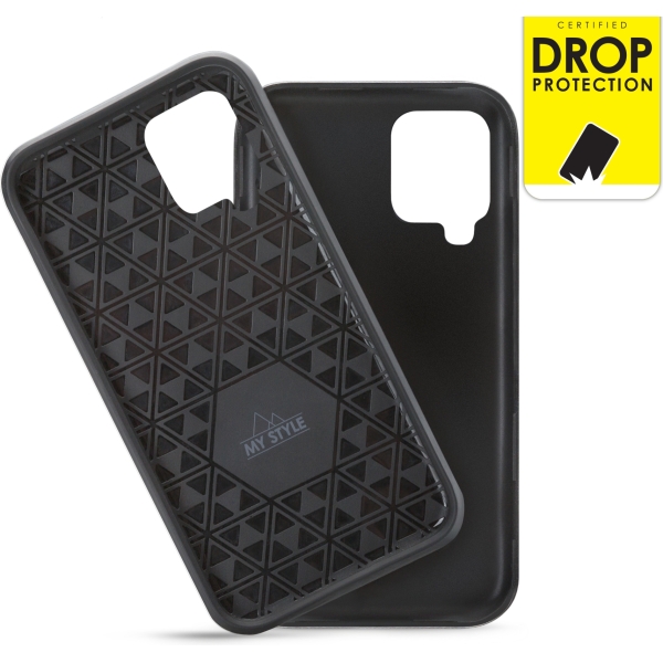 My Style Tough Case For Samsung Galaxy A12/M12 Black - Afbeelding 2