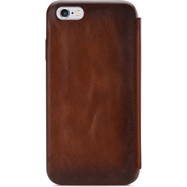 Senza Desire Skinny Leather Booklet Apple Iphone 6/6S Burned Cognac - Afbeelding 2