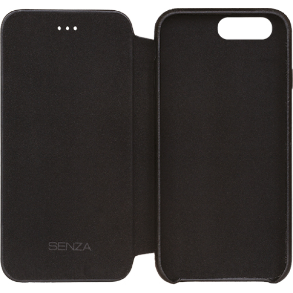 Senza Pure Skinny Leather Booklet Apple Iphone 7 Plus/8 Plus Deep Black - Afbeelding 3