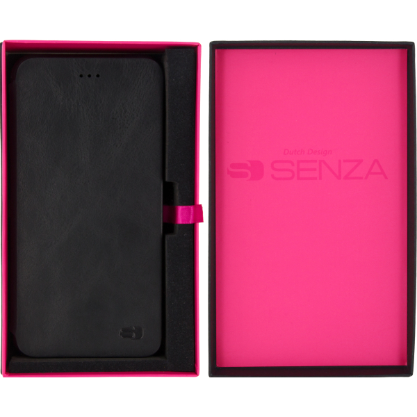 Senza Pure Skinny Leather Booklet Apple Iphone 7 Plus/8 Plus Deep Black - Afbeelding 5