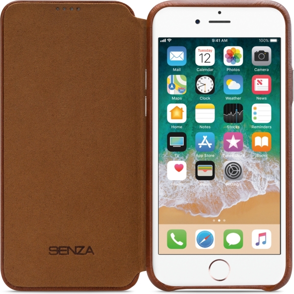 Senza Desire Skinny Leather Wallet Apple Iphone 6/6S Burned Cognac - Afbeelding 3