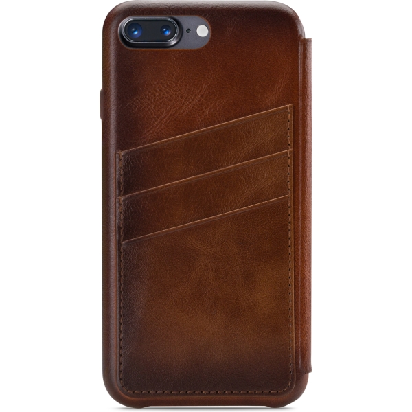 Senza Desire Skinny Leather Wallet Apple Iphone 7 Plus/8 Plus Burned Cognac - Afbeelding 2