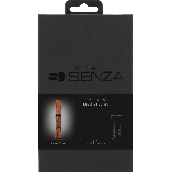 Senza Desire Leather Strap Apple Watch 38Mm Burned Cognac - Afbeelding 4