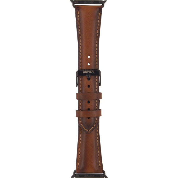 Senza Desire Leather Strap Apple Watch 42Mm Burned Cognac