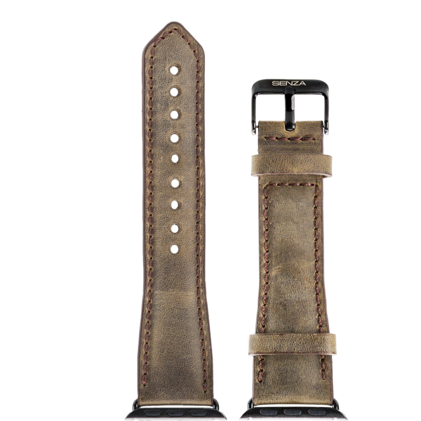 Senza Raw Leather Strap Apple Watch 38Mm Chestnut Brown - Afbeelding 2
