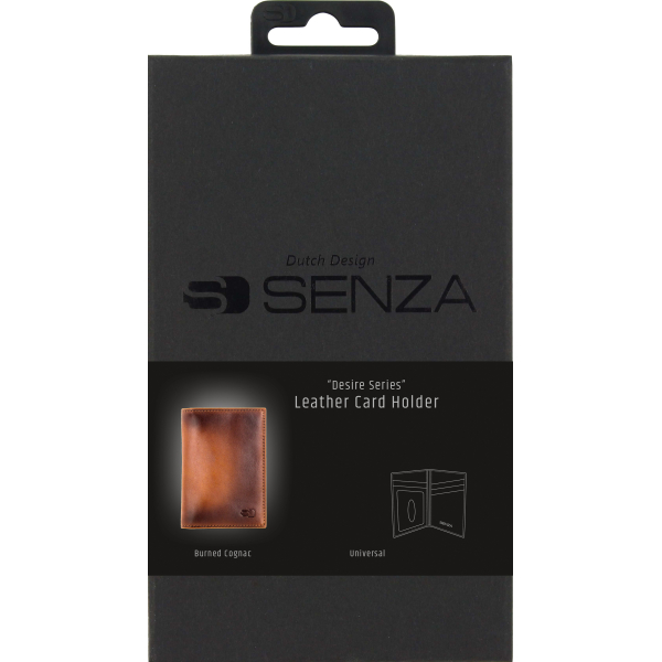 Senza Desire Leather Card Holder Burned Cognac - Afbeelding 4