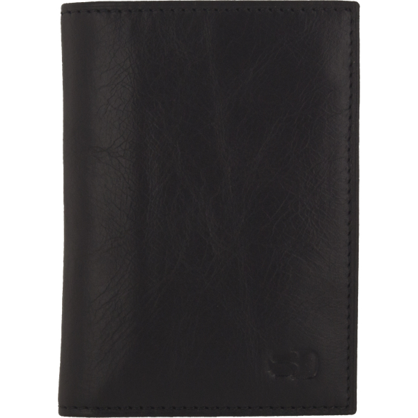 Senza Pure Leather Card Holder Deep Black