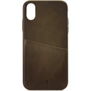 Senza Desire Leather Cover With Card Slot Apple Iphone X/Xs Burned Olive