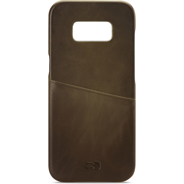 Senza Desire Leather Cover With Card Slot Samsung Galaxy S8 Burned Olive