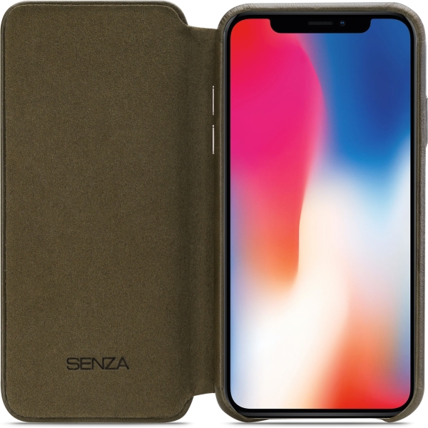 Senza Desire Skinny Leather Wallet Apple Iphone X/Xs Burned Olive - Afbeelding 3