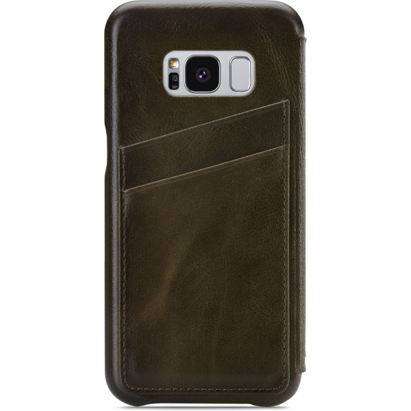 Senza Desire Skinny Leather Wallet Samsung Galaxy S8 Burned Olive - Afbeelding 2