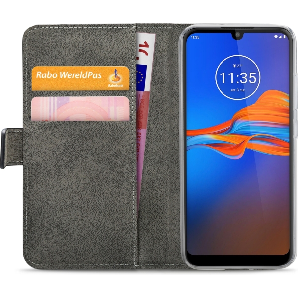 Mobilize Classic Gelly Wallet Book Case Motorola Moto E6 Plus Black - Afbeelding 4