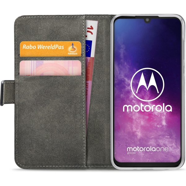 Mobilize Classic Gelly Wallet Book Case Motorola Moto One Zoom Black - Afbeelding 4