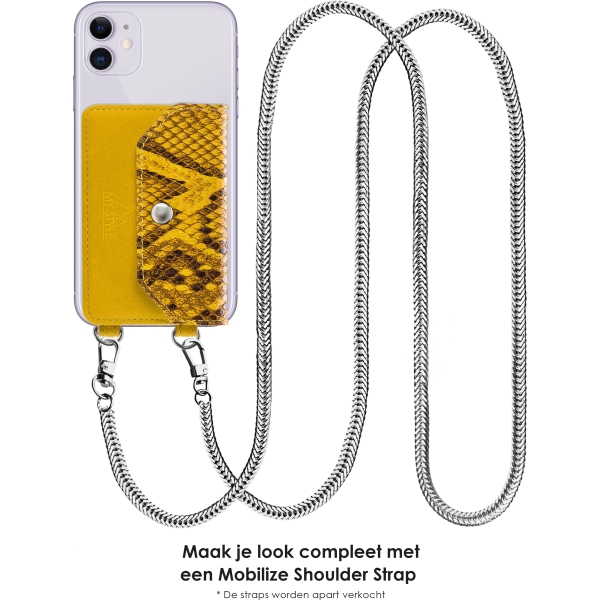 My Style Crossbody Stick-On Phone Pocket With Rfid Yellow Snake - Afbeelding 5