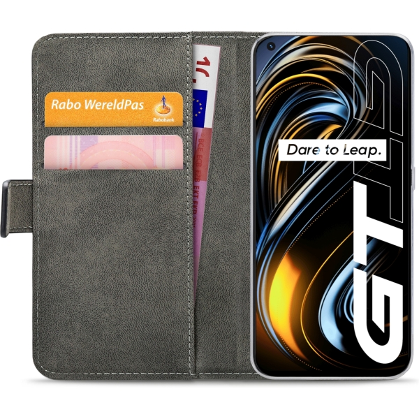 Mobilize Classic Gelly Wallet Book Case Realme Gt 5G Black - Afbeelding 4