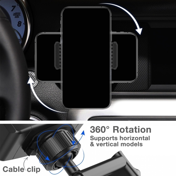 Mobilize Universal Car Holder For Round Air Vent Black - Afbeelding 7