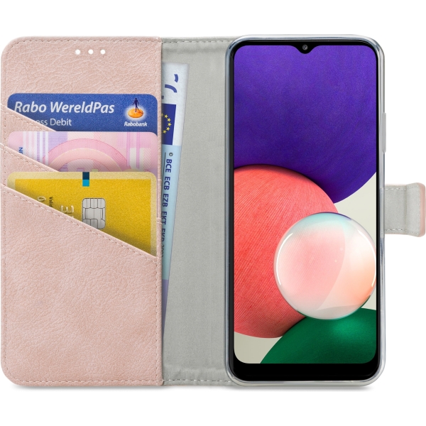 My Style Flex Wallet For Samsung Galaxy A22 5G Pink - Afbeelding 3
