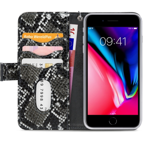 Mobilize 2In1 Magnet Zipper Case Apple Iphone 6 Plus/6S Plus/7 Plus/8 Plus Black/Snake - Afbeelding 3