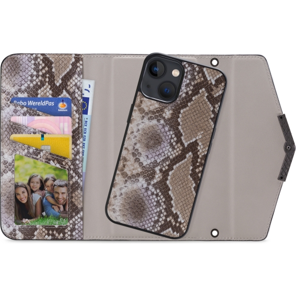 Mobilize 2In1 Elegant Magnet Clutch Apple Iphone 13 Mini Beige Snake - Afbeelding 2