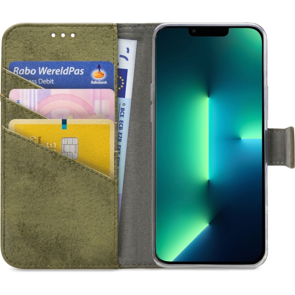 My Style Flex Wallet For Apple Iphone 13 Pro Max Olive - Afbeelding 3