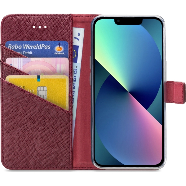 My Style Flex Wallet For Apple Iphone 13 Mini Bordeaux - Afbeelding 3