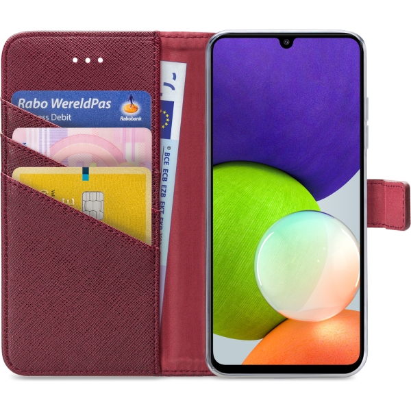 My Style Flex Wallet For Samsung Galaxy A22 4G Bordeaux - Afbeelding 3