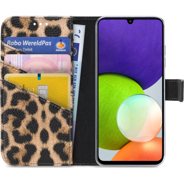 My Style Flex Wallet For Samsung Galaxy A22 4G Leopard - Afbeelding 3