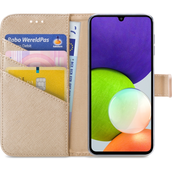 My Style Flex Wallet For Samsung Galaxy A22 4G Gold - Afbeelding 3