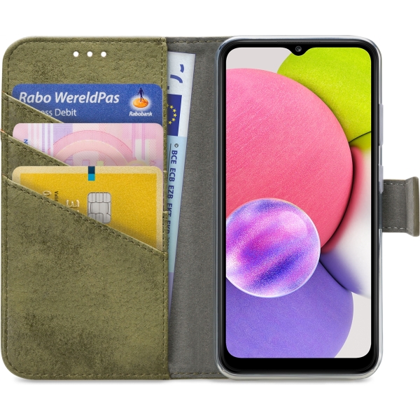 My Style Flex Wallet For Samsung Galaxy A03S Olive - Afbeelding 3