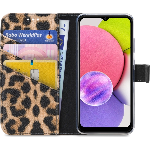 My Style Flex Wallet For Samsung Galaxy A03S Leopard - Afbeelding 3