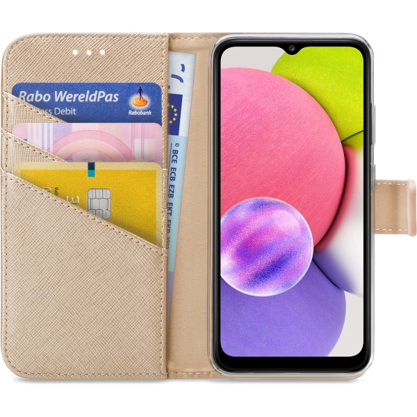 My Style Flex Wallet For Samsung Galaxy A03S Gold - Afbeelding 3